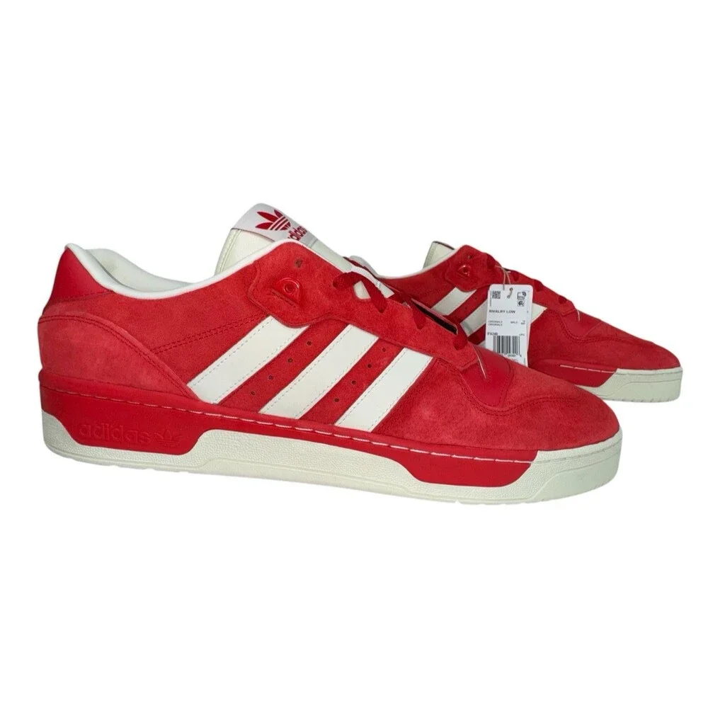 Adidas Size 19 Red Sneaker Shoe Rivalry Low Scarlet Big TaIl Rare Size Retro New